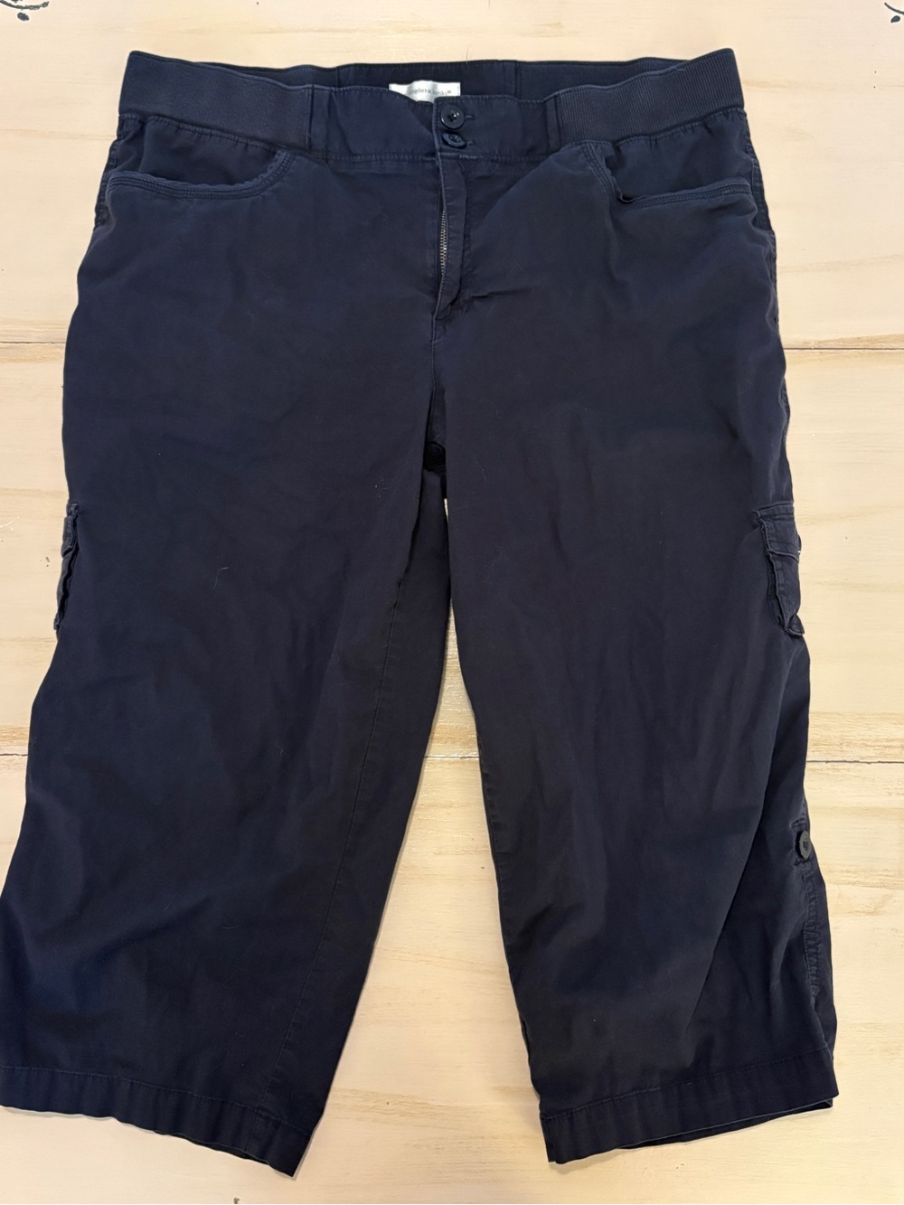 Christopher & Banks Navy Cargo Capris